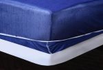 Terry Waterproof Mattress Cover - Blue - Image 2