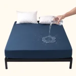 Terry Waterproof Mattress Cover - Blue