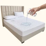 Soft Cotton Quilted 100% Waterproof Fitted Mattress Protector (White)