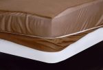 Soft Cotton Quilted 100% Waterproof Fitted Mattress Protector In Brown Color - Image 2